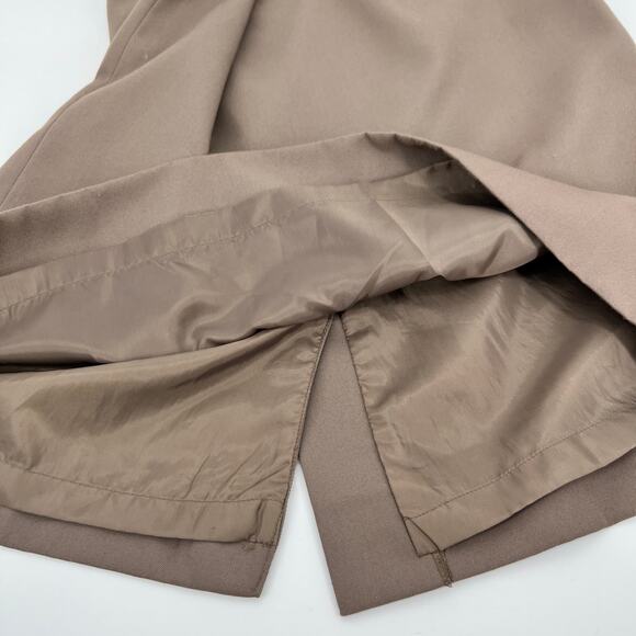 Vtg Epitome Skirt Suit Tag 14/ Fits 28" Tan One Button Blazer Straight Midi READ - Picture 10 of 12